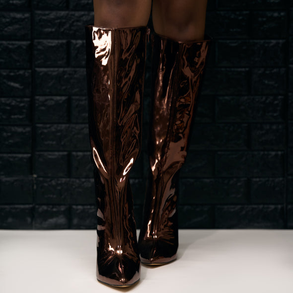 frenzy patent leather boots we