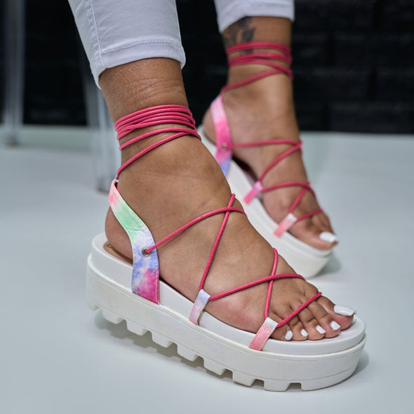 journi platform sandal - pink