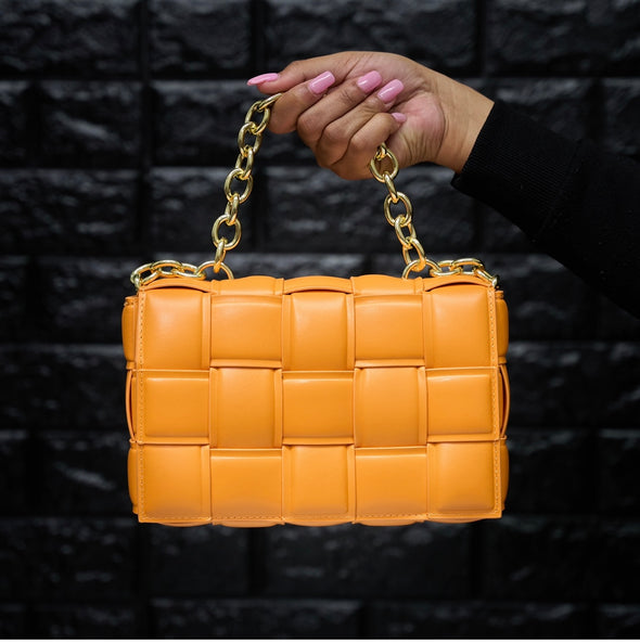 blonka woven handbag - orange